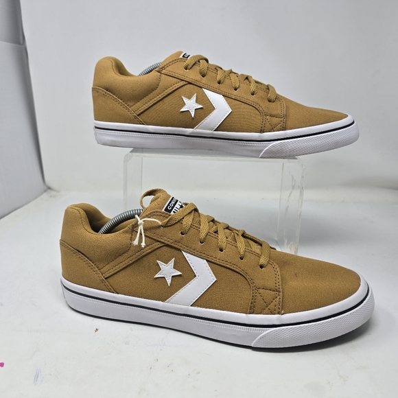 Converse Mens Size 11.5 El Distrito 2.0 OX Honey Brown White Sneakers A03787F - Picture 2 of 13
